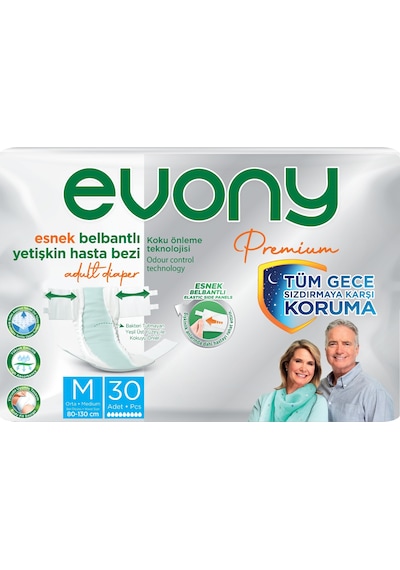 Evony Premium Hasta Bezi Yetişkin Bel Bantlı M-orta 120 Adet M