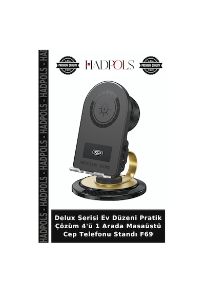 Delux Serisi Ev Düzeni Pratik Çözüm 4'ü 1 Arada Masaüstü Cep Telefonu Standı F69