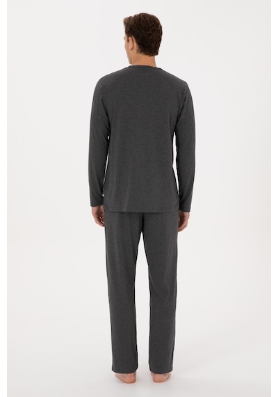 U.s. Polo Assn. Erkek Antrasit Melanj Pijama Takım 50318602-vr081 Antrasit Melanj