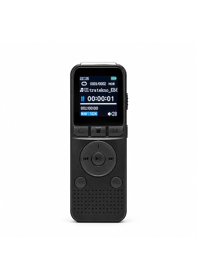 Ultratekno Kb65 32gb Pilli Dijital Ses Kayıt Cihazı, Ekranlı Wav Kaydedici, Ses Algılamalı Kayıt, Mp3 Çalar