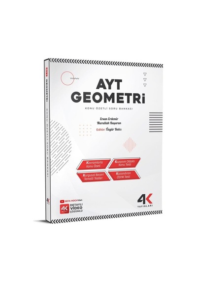 Ayt Geometri Konu Özetli Soru Bankası 4K Yayınları