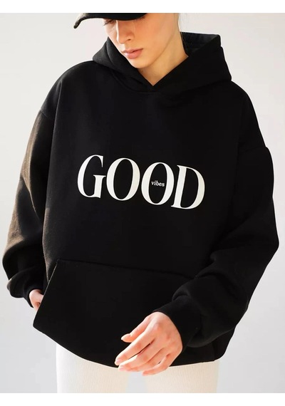 Startmore Unisex My Girlfriend Sweatshirt Hoodie Beyaz Siyah