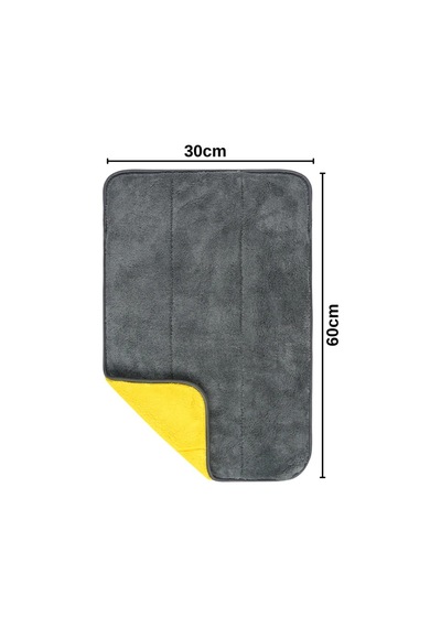 Roro Auto Everest Çift Taraflı Mikrofiber Araç Kurulama Bezi & Oto Yıkama Havlusu 30X60 Sarı