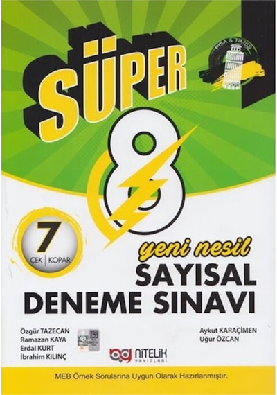 8 Sınıf Lgs Sayısal Yeni Nesil Süper 7 Deneme Nitelik Yayınları