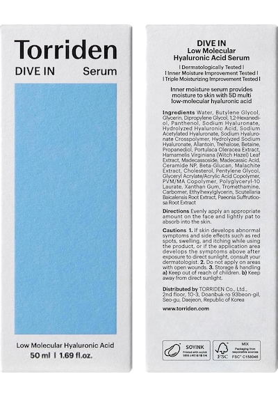 Torriden Dive In Düşük Moleküler Hyaluronik Asit Nemlendirici Serum 50ml