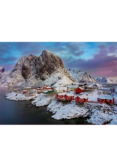 Educa 1500 Parça Norveç Lotofen Adası Kış Manzarası Puzzle