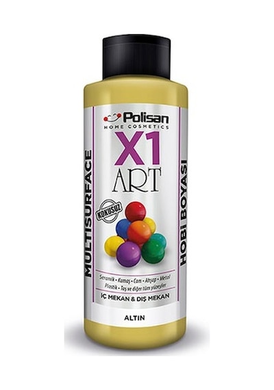 Polisan X1 Art Multisurface Hobi Boyası Antik Altın (Sedef) 120 ml
