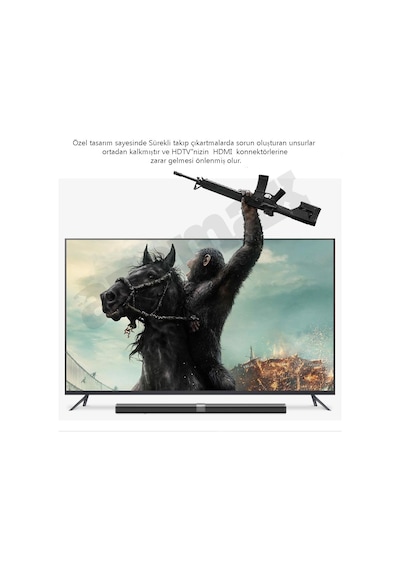 1.5 Metre Hdmi Kablo Sargılı Çift Filtreli 1.4V Altın Uç