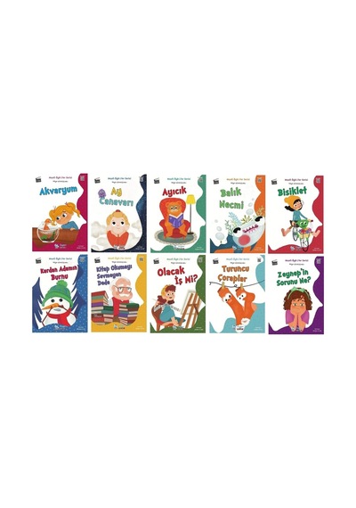 1. Sınıf Neşeli Öyküler Serisi 10 Kitap + Kitap Okuma Not Defteri