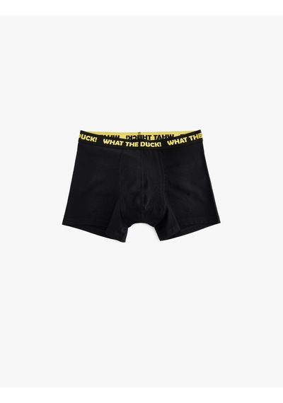Koton Baskılı Pamuklu 3'lü Boxer Seti Siyah 5slm90020mk Siyah