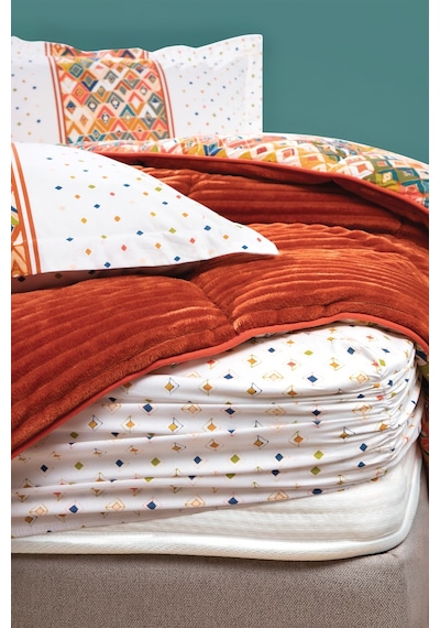 Yataş Bedding Diamond Tek Kişilik Triola Set - Turuncu