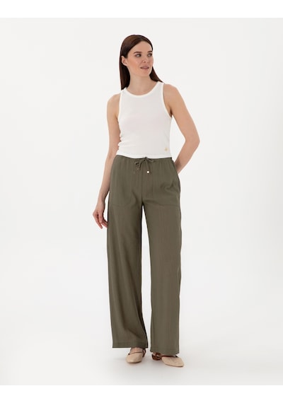 Pierre Cardin Kadın Haki Pantolon Kanvas-chino 50306511-vr027 Haki