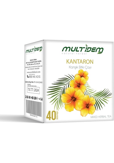 Multidem Kantaron Karışık Bitki Çayı 40'lı