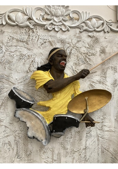 Baterist,dekoratif Duvar Obje Biblo, Sarı