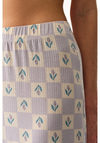Penti Lila Ella Desenli Kapri Pijama Altı