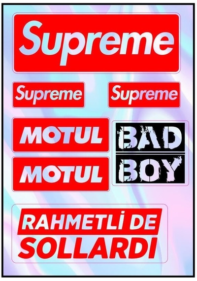 Motosiklet Hologram Çoklu Sticker 04 Diğer
