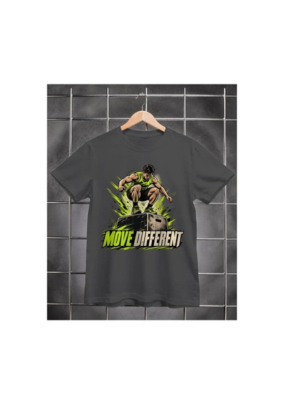 Segungear Movedifferent Erkek Regular Fit Baskılı Spor Tişört Gri - 933732637 Gri