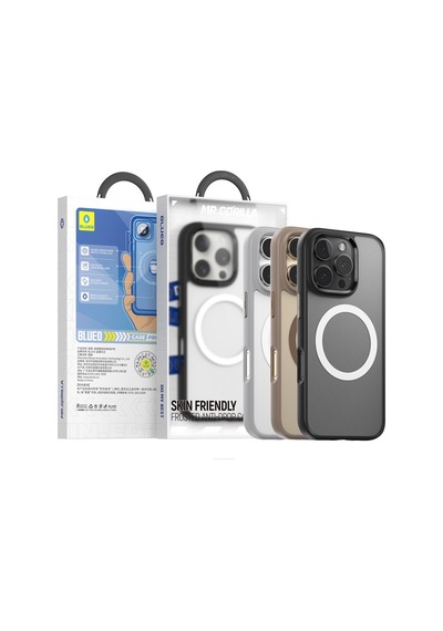 Apple Uyumlu iPhone Blueo 16 Pro Gri Skin friendly Anti drop Magnetic M