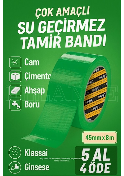 Suya Dayanıklı Tamir Bandı Çadır Bant 48x8 Mt Yüksek Kalite Bant 6 Adet