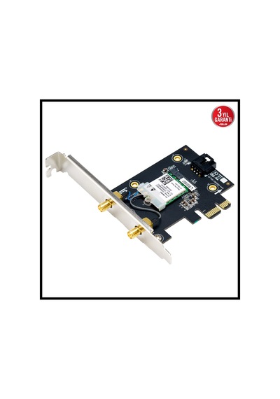 Asus Pce-be6500, Be6500, 2xanten, 6500mbps, Tri-bant, 6ghz Wifi 7, Bluetooth V5.4, Wpa3, Pcı-express