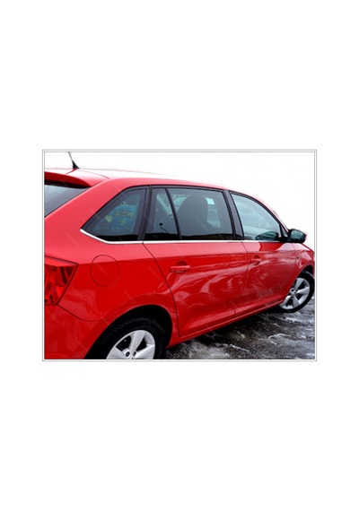 Skoda Rapid Spaceback Krom Cam Çıtası 8 Prç.2013 ve Üzeri P.Çelik