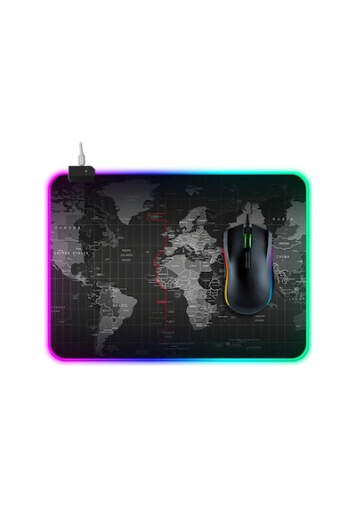 Ally Dünya Desenli Rgb Led Işıklı Oyuncu Mouse Pad 300 250 4mm- 5775