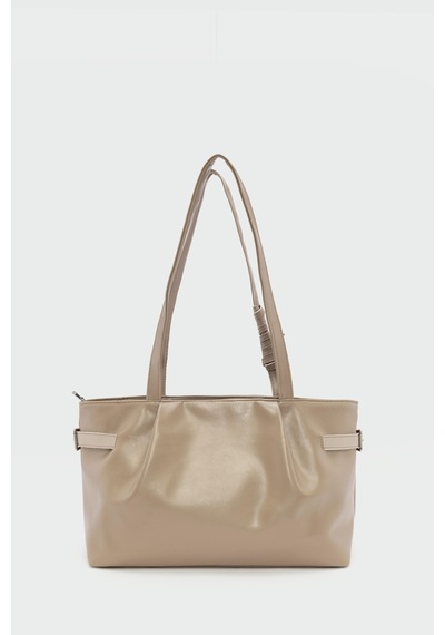 Shule Bags Bybo Vintage Omuz Çantası Bej Bej