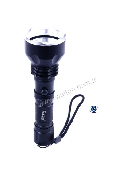 Watton Wt-253 Tx6 Şarjlı Özel Avcı Feneri Sarı Işık Siyah