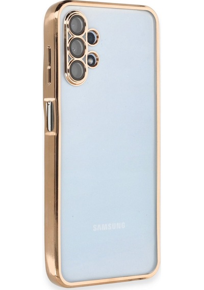 Samsung Galaxy A13 4g Uyumlu Kılıf Lensli Silikon - Gold