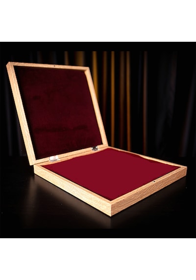 Rustik Ceviz Desenli Mdf Ahşap Sandıklı Satranç Tahtası 36x36x6 Cm