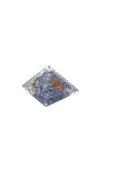 Hakiki Doğal Lapis Lazuli Taşı Orgonit Piramit 35 Gram