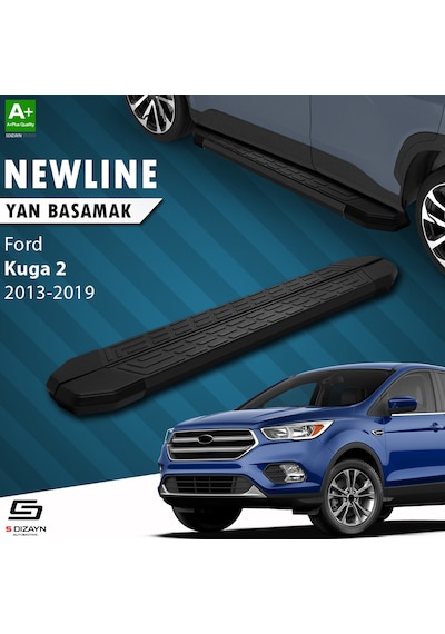 S-dizayn Ford Kuga 2 Newline Siyah Yan Basamak 183 Cm 2013-2019