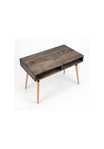 Mobenta Slot Desk: Masif Çalışma & Laptop Masası 2 Gözlü Depolama - 120x60 Cv Ceviz