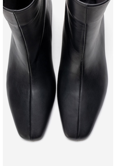 Luvishoes Nacho Siyah Cilt Hakiki Deri Kadın Bot Siyah