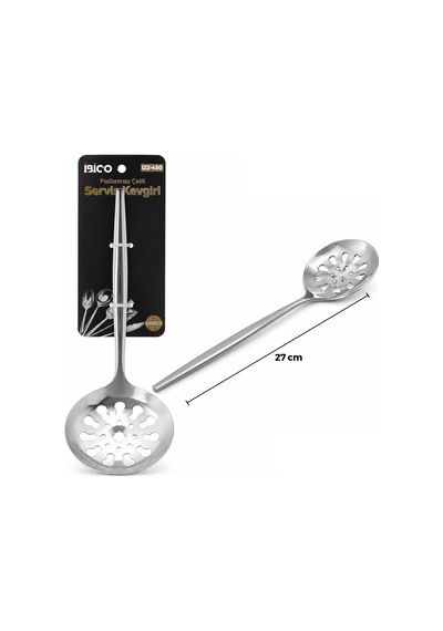 Krom Metal Servis Kevgir 27cm Çok Renkli