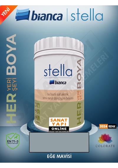 Stella 2024 Renk Yeni Su Bazlı Boyalar 1lt Diğer