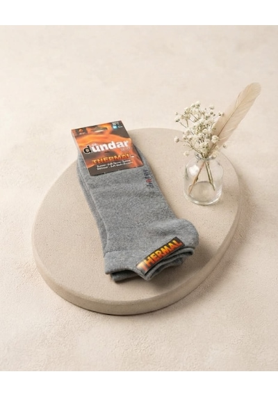 Dündar Çorap Dündar Plus Thermal Erkek Termal Çorap -7019 Gri