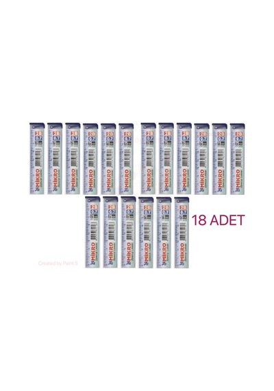 Kalem Ucu 0.7 Mm, 2b Dereceli, Cetvelli, 18'li Paket