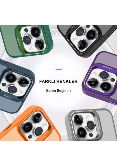 Joko iPhone 14 Pro Kılıf Flet Lens Magsafe Kapak - Glblseme - 86 Koyu Yeşil