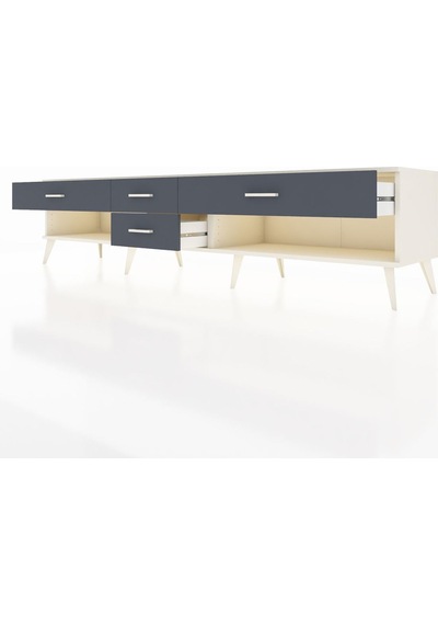 Hyperion Tv Ünitesi 4 Çekmeceli 220x44x51 Aytaşı-antrasit Antrasıt/antrasıt - Aytası Hyperion Tv Ünitesi 4 Çekmeceli 220x44x51 Aytaşı-antrasit Antrasıt/antrasıt - Aytası