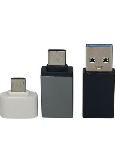 Type-cto Usb 3.0 Otg Usb To Type-c 3.0 Veri Aktarımı Otg Micro Otg 3 Lü Set