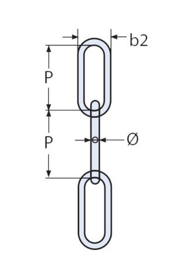 4 MM Paslanmaz Uzun Bakla Zincir Din763