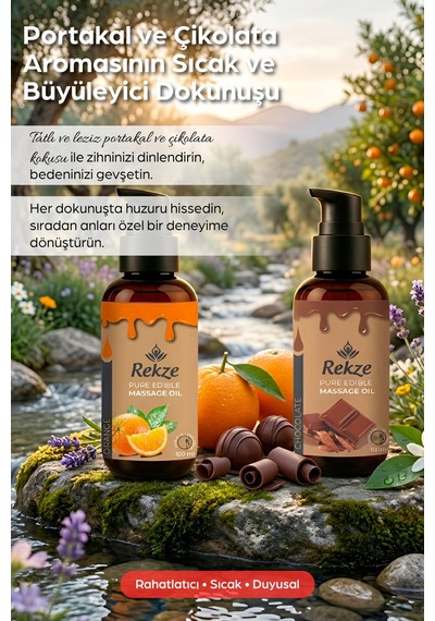 Çikolata & Portakal Aromalı Masaj Yağı 100 Ml Aromaterapi, Nemlendirici, Rahatlatıcı - 744997298