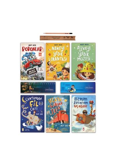 Timaş Çocuk Robonlar - Naneyi Yedik Lokantası - Uzaya Giden Tren - Benim Zürafam Uçabilir Mert Arık Set 6 Kitap