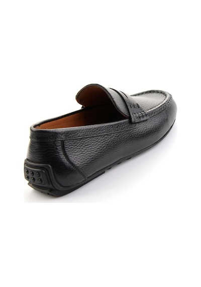 Bambi Siyah Hakiki Deri Erkek Loafer Ayakkabı E01547011240 Siyah