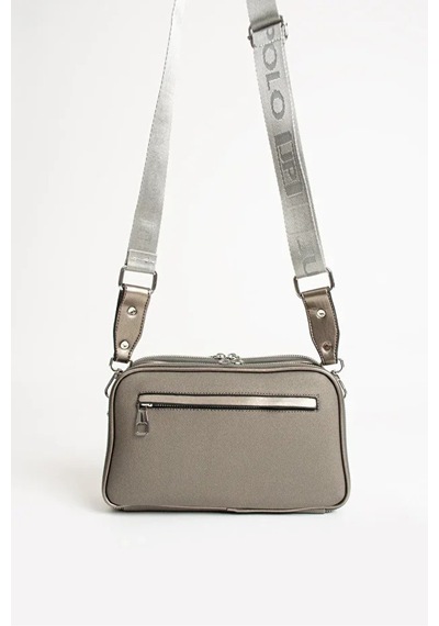Just Polo Kadın Lakost Ayarlanabilir Askılı Çapraz Omuz Çantası Shoulder Bag Gri