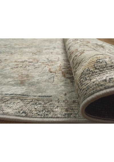 Gloria Td116 Bej Vintage Eskitme Desen Dokuma Saçaklı Kilim Çok Renkli