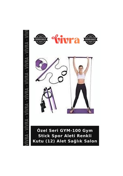 Özel Seri Gym-100 Gym Stick Spor Aleti Renkli Kutu 12 Alet Sağlık Salon