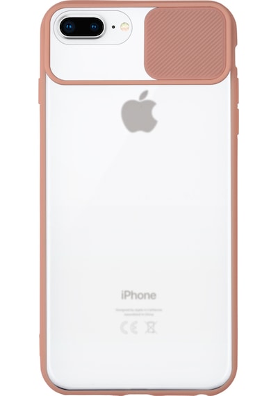 Apple Uyumlu iPhone 6 Plus ile Kapak Lensi Açılır Kapanır Kamera Korumalı Silikon Kılıf