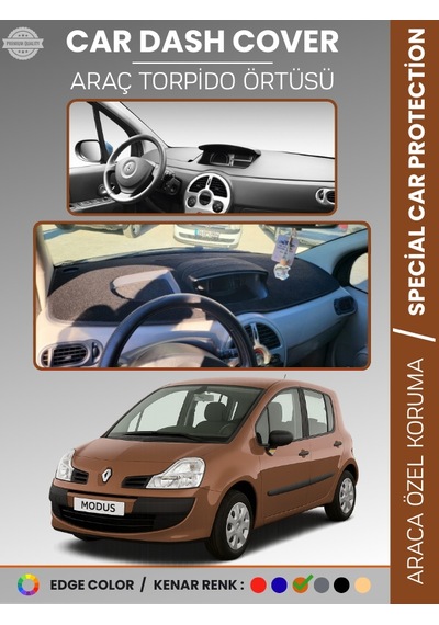 Renault Modus 2004-2012 Torpido Örtüsü Ön Göğüs Koruma Torpido Koruma Tam Uyum Çatlamayı Önler - 164 Stiloto